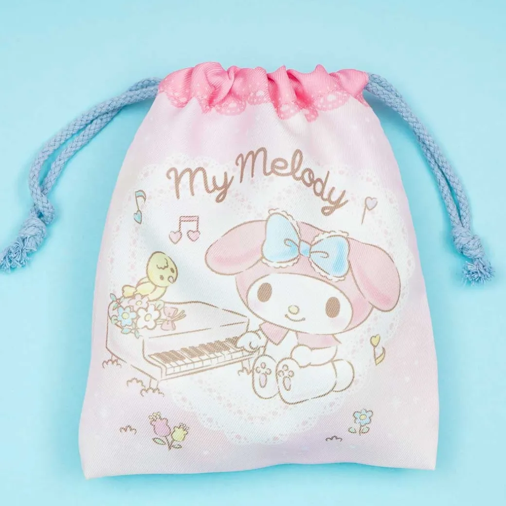My Melody Piano Time Drawstring Pouch