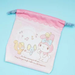 My Melody Piano Time Drawstring Pouch