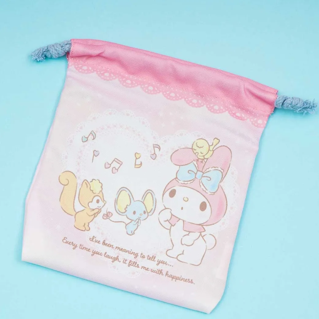 My Melody Piano Time Drawstring Pouch