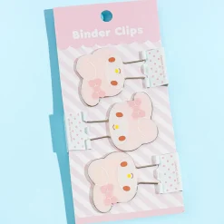 My Melody Polka Dot Binder Clip Set - 3 pcs