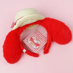 My Melody Red Fluffy Ears Headband With Prairie Hat