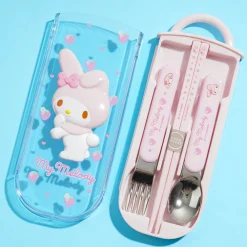 My Melody Strawberries Utensil Set