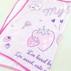 My Melody Strawberry Flannel Blanket