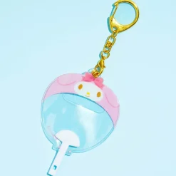 My Melody Uchiwa Fan Can Badge Case