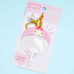 My Melody Uchiwa Fan Can Badge Case