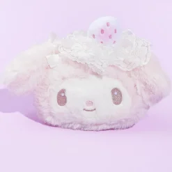 My Melody White Strawberry Tea Time Plushie Face Pouch