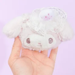 My Melody White Strawberry Tea Time Plushie Face Pouch