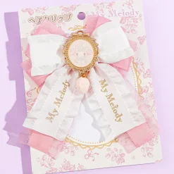 My Melody White Strawberry Tea Time Ribbon Hair Clip