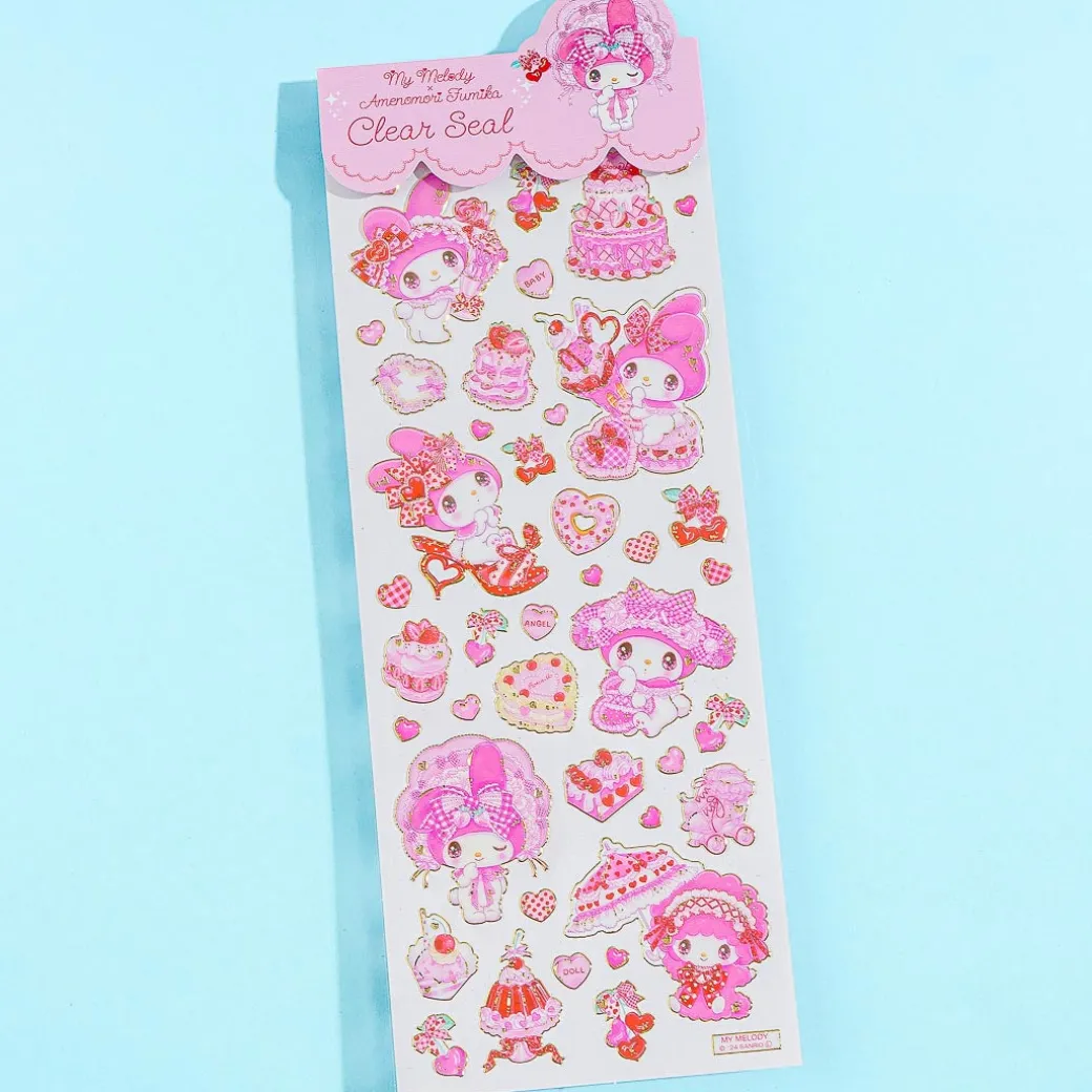 My Melody x Amenomori Fumika Clear Seal Stickers