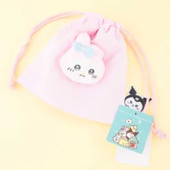 My Melody x Nagano Fluffy Face Drawstring Pouch