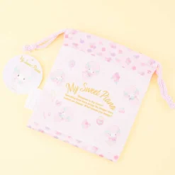 My Sweet Piano Flowery Drawstring Pouch