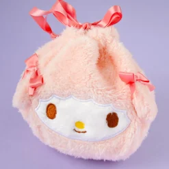 My Sweet Piano Fluffy Face Drawstring Pouch