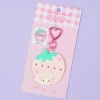 My Sweet Piano Strawberry Heart Ring Custom Keychain