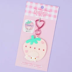 My Sweet Piano Strawberry Heart Ring Custom Keychain