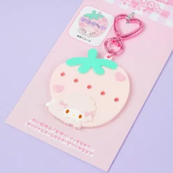 My Sweet Piano Strawberry Heart Ring Custom Keychain