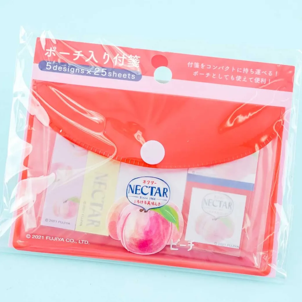 Nectar Peach Sticky Notes With Pouch
