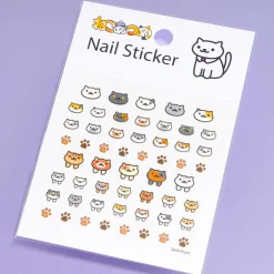 Neko Atsume Cat Face Nail Stickers