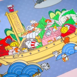 Neko Atsume Sushi Boat A4 File Folder