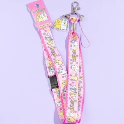 Npochamu & Kimimaro Flowers & Hearts Lanyard