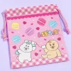 Npochamu & Kimimaro Macaron Drawstring Pouch
