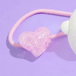 Obakenu & Glittery Heart Hair Tie