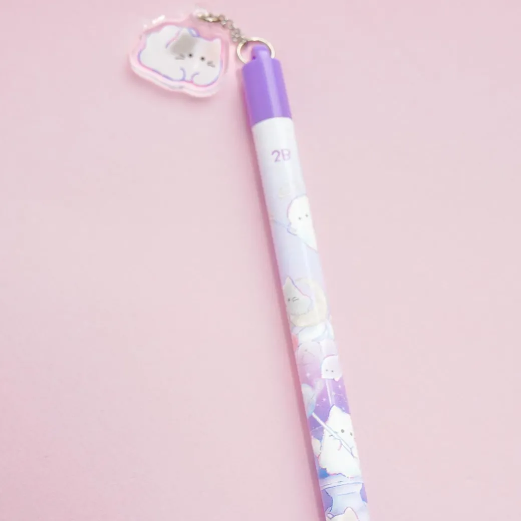 Obakenu Happy Ghosts 2B Pencil With Charm