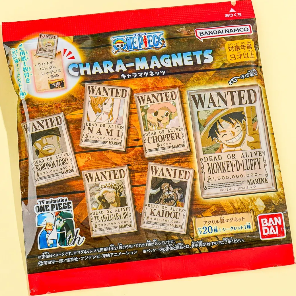 One Piece Wanted Chara-Magnet With Memo Card & Gum