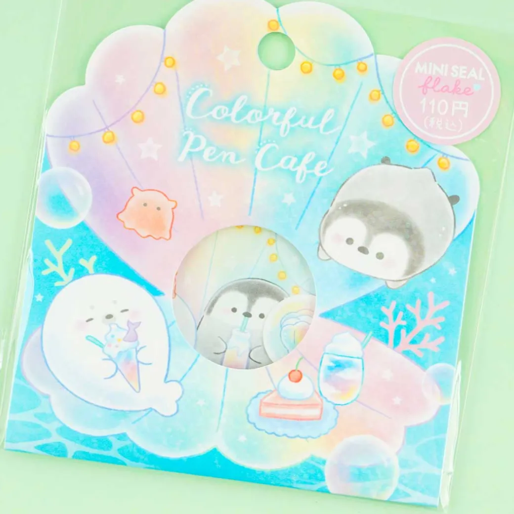 Penguin Colorful Pen Cafe Mini Seal Flakes Pack