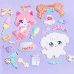 Pet Grooming Salon Puffy Stickers