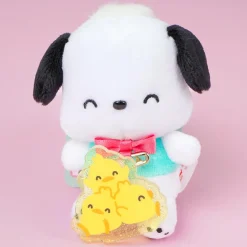Pochacco & Pi-chans Plush Charm With Acrylic Badge