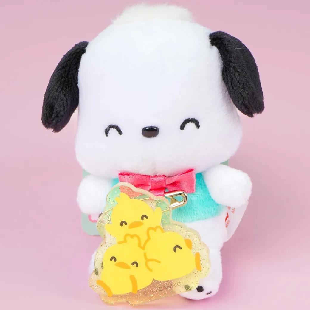 Pochacco & Pi-chans Plush Charm With Acrylic Badge