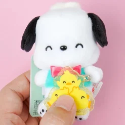 Pochacco & Pi-chans Plush Charm With Acrylic Badge