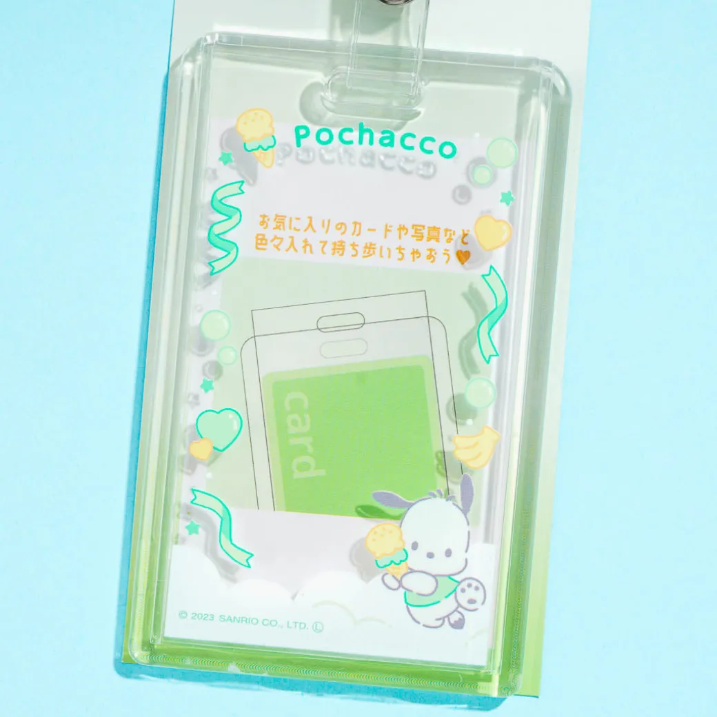 Pochacco Acrylic Photo Holder & Card Case Keychain