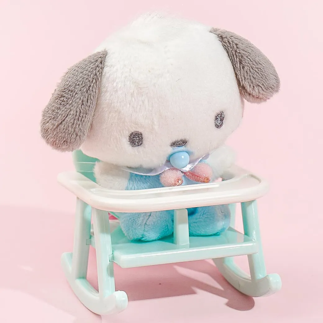 Pochacco Baby Plushie Charm With Rocking Chair