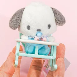 Pochacco Baby Plushie Charm With Rocking Chair