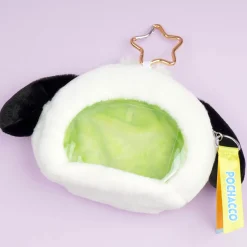 Pochacco Face Plushie Pouch With Window