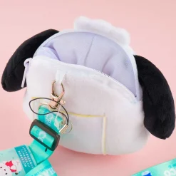 Pochacco Fluffy Coin Purse With Neck Strap