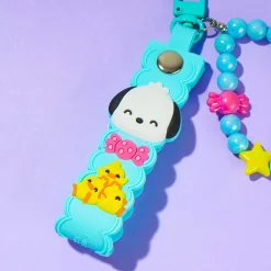 Pochacco Keychain With Beaded Bracelet