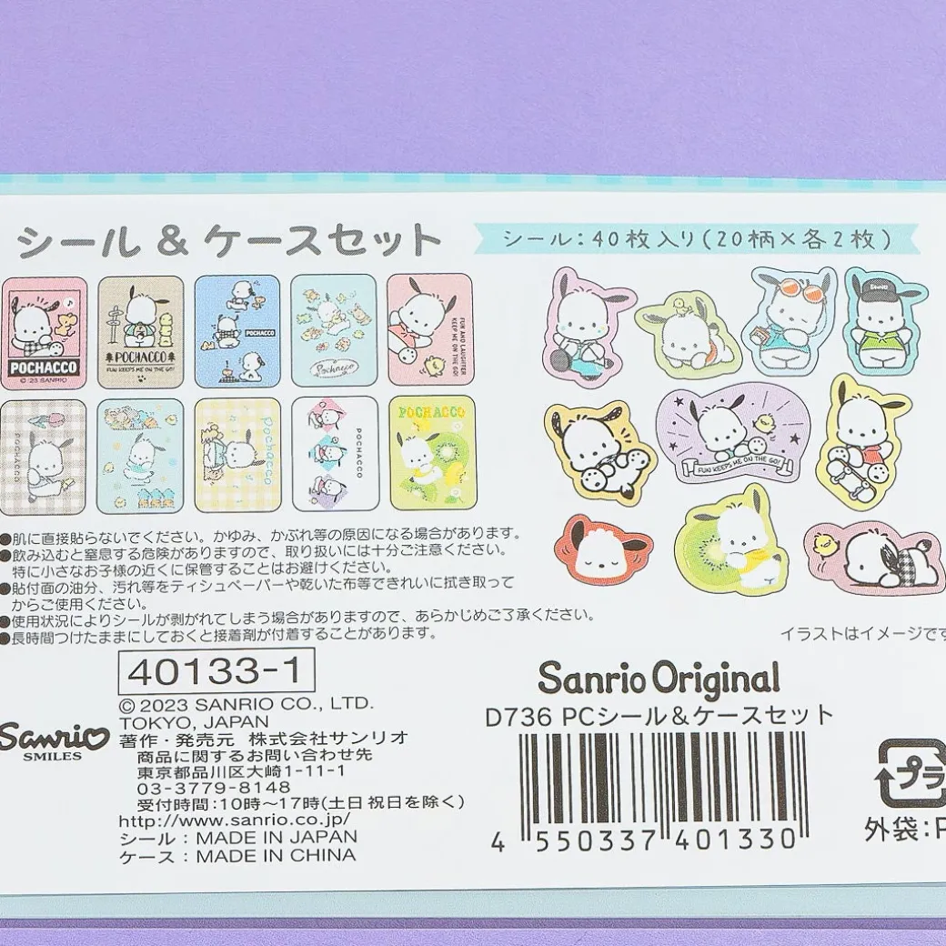 Pochacco Playful Sticker Set With Case