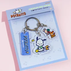 Pochacco Retro Sanrio Triple Charm Keychain