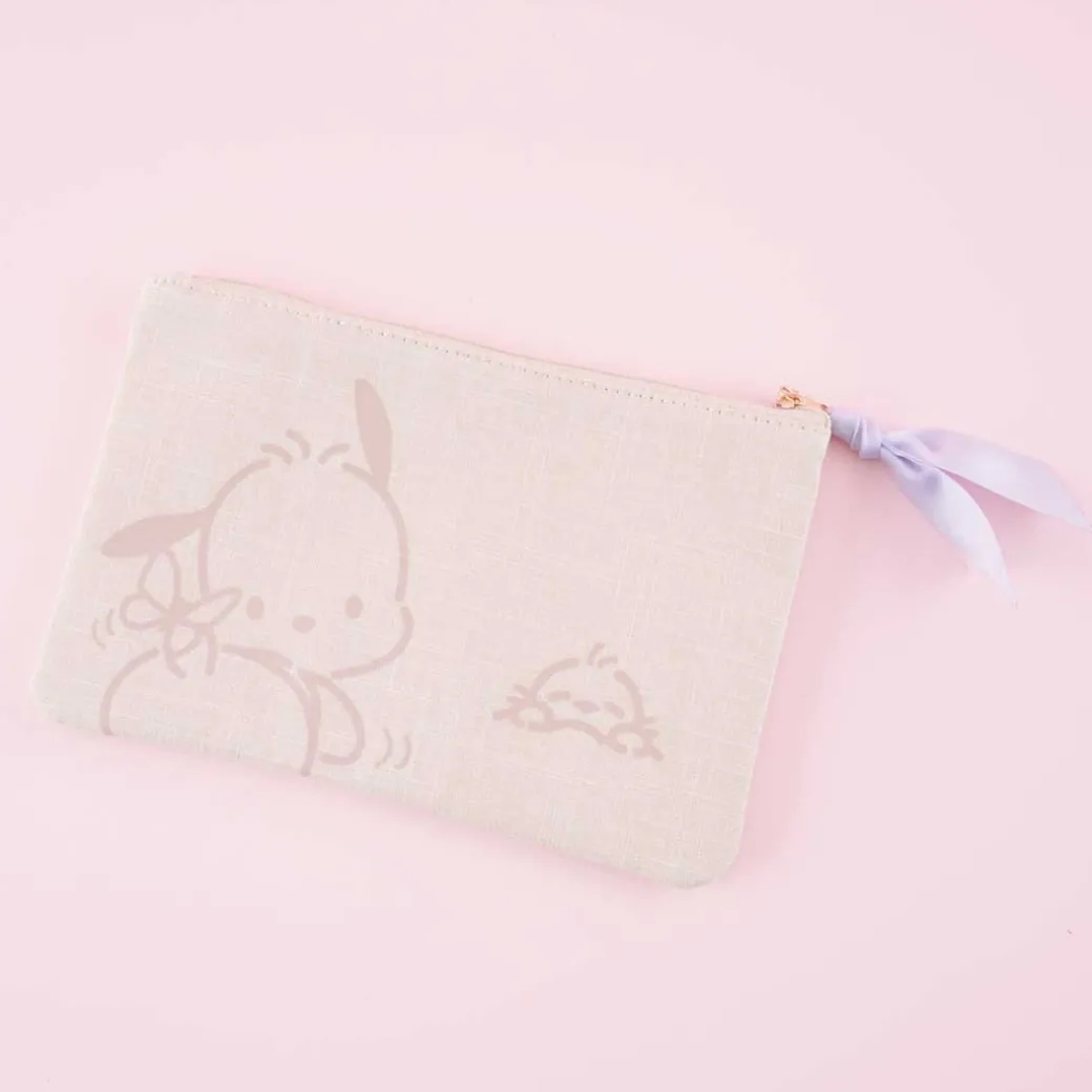 Pochacco Sagara Embroidery Flat Pouch