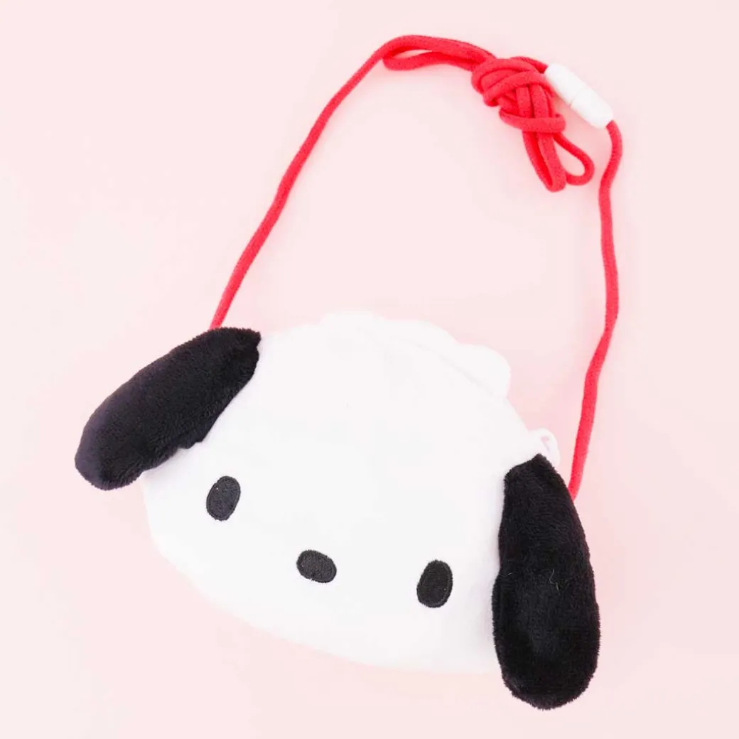 Pochacco Soft Face Pouch With Neck Strap