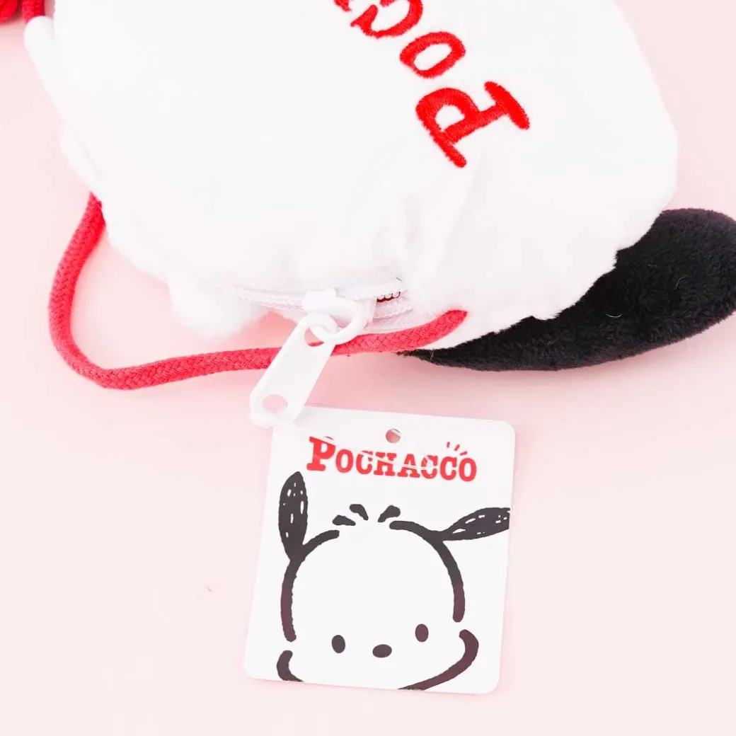 Pochacco Soft Face Pouch With Neck Strap