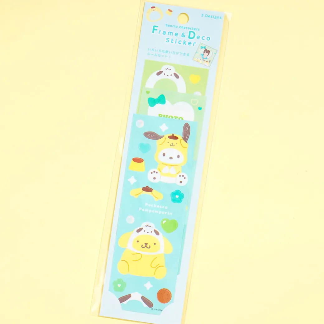 Pochacco x Pompompurin Frame Deco Stickers