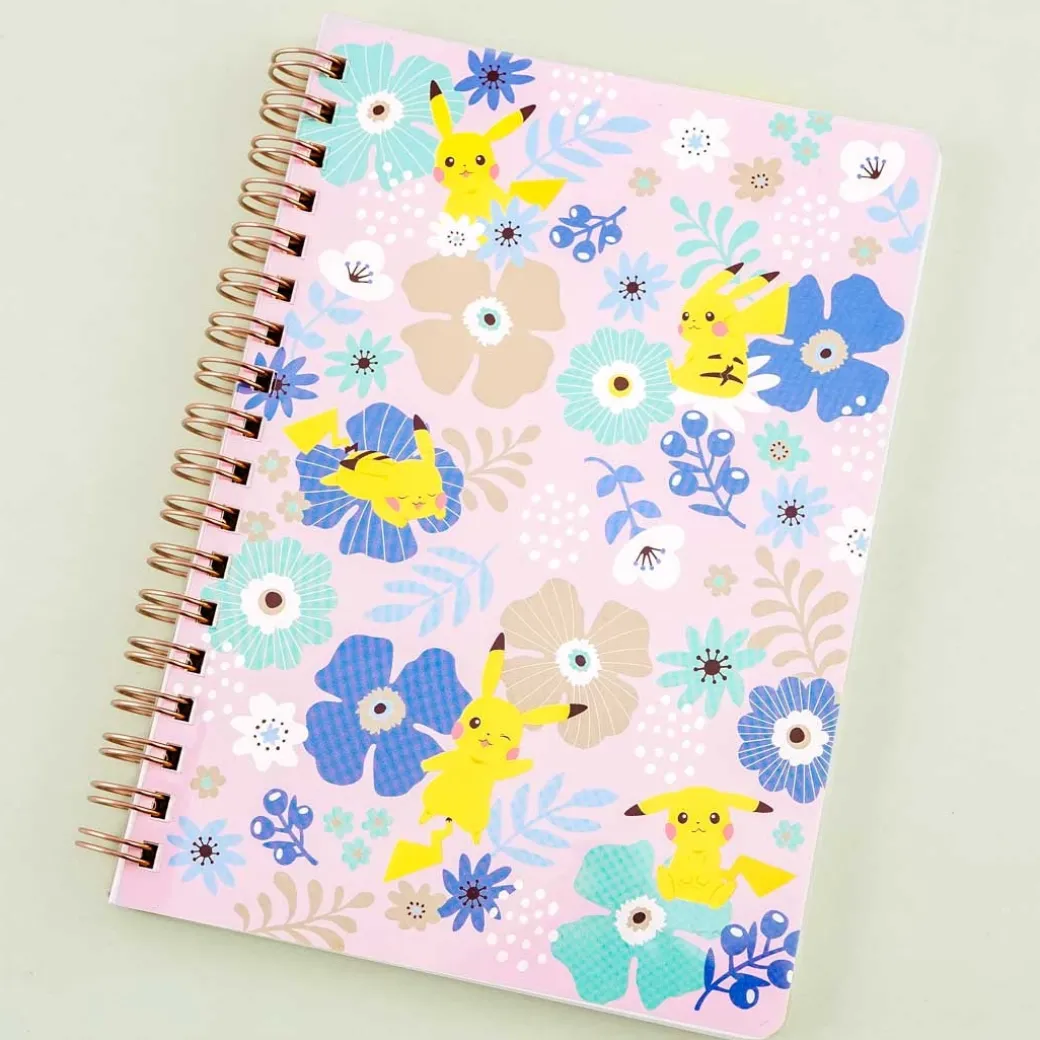 Pokemon & Flower Spiral Notebook