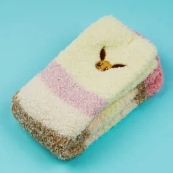 Pokemon Embroidered Fluffy Socks - Eevee