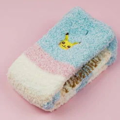 Pokemon Embroidered Fluffy Socks - Pikachu