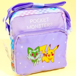 Pokemon Gingham Shoulder Bag With Acrylic Charm