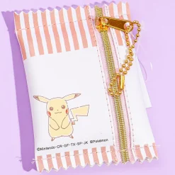 Pokemon Pikachu Striped Candy Flat Mini Pouch