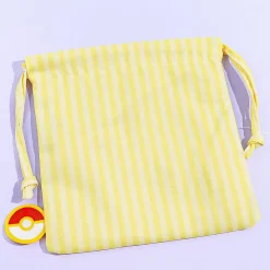 Pokemon Striped Drawstring Pouch - Pikachu